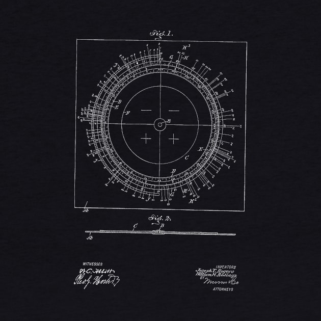 Star Finder Vintage Patent Hand Drawing by TheYoungDesigns